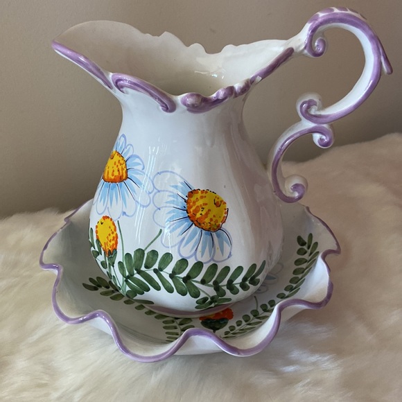 Made in Italy! Pitcher and basin set! - Picture 2 of 6